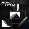 4" Universal Performance Truck High Flow Cold Air Cone Intake Dry Filter Blue