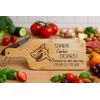 Shark Coochie Board – Engraved Bamboo Charcuterie Board