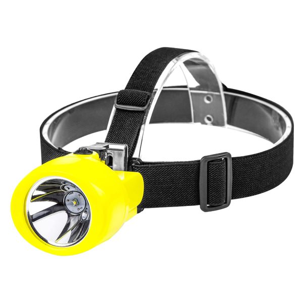 Yongkist Superbright LED Mining Light,Underground Mining Headlamp Coon Hunting Lights Waterproof LED Miner Light KL3.0LM Rechargeable Headlamp for Mining Hiking Fishing Hunting (Yellow)