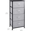 Fabric 4-Drawer Storage Organizer Unit for Closet, Black