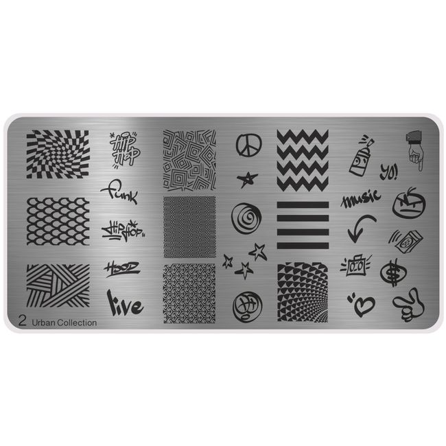 MoYou's XL Urban plates collection 2, full designs and small designs stamping template for nail art