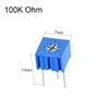 sourcing map 3362 Trimmer Potentiometer 100K Ohm Top Adjustment Horizontal Variable Resistors 5Pcs