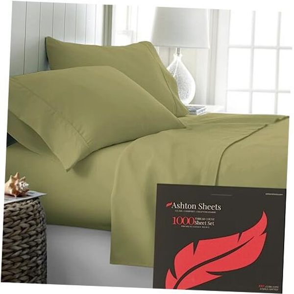 100% Egyptian Cotton Sheets King Size - 1000 Thread Count 4 PC King Sheets