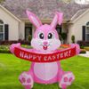 5FT Easter Inflatable Bunny Blow up Yard Decorations with Build-in LED Lights 