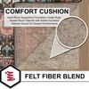 Plush Felt Rug Pad 5x7 Grey Cushion with Customizable Thickness Options
