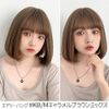 Brightlele hf1447-KB/M Bob Wig, Full Wig, Short, Natural, Inner Color, Short Bob, Gradient