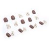 24pcs Marble Pattern Nail Tips Stain Fake Nails for Wedding, Party, Holiday, Dating, Prom and Daily Life