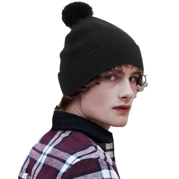 Beechfield B426B Junior Original Pom Pom Beanie - Classic Red