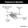 Lewmar LFX Aluminum Fluke Anchor 4 lbs., for Boats 16'-27', Anodized Finish, Adjustable Angles, Measures 22-1/4" L x 18-1/5" W, 13-1/2" fluke Length - 2020202252