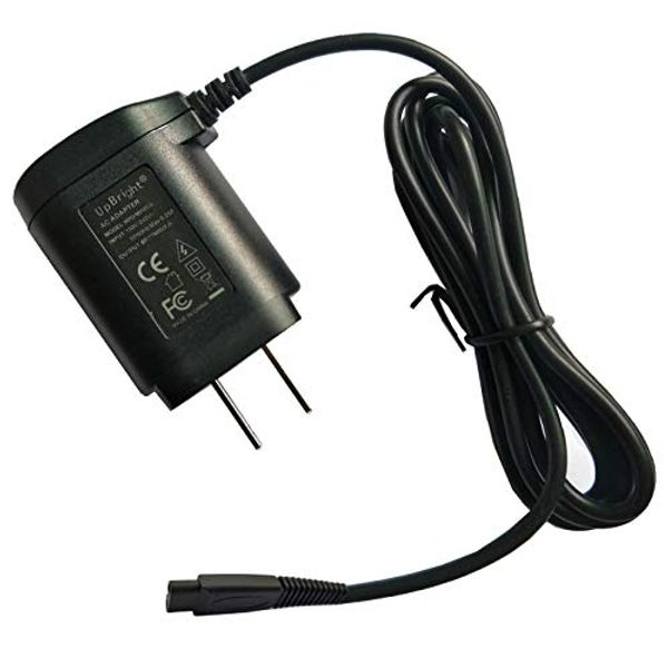 UpBright 2-Prong 5V AC/DC Adapter Compatible with Wahl Clipper 7061 7061L Li+ Shaver Lifeproof 7061-100 7061-500 7061-900 7069 7069-200 Lithium Ion Razor Trimmer IRC-18W IRC18W Power Battery Charger