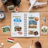 Navy Peony Harmonious Hungary Travel Stickers (Pack of 28) - Watercolor, Budapest, Hungarian Inspired Holiday Decor Stickers for Scrapbooks, Journals, Water Bottles