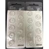 2 Pack Oticon miniFit 12mm Double Vent Domes For Hearing Aids. 20 Domes total.
