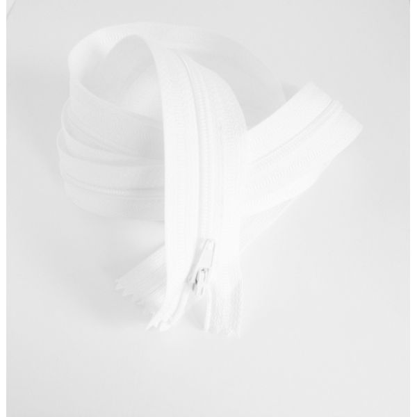 Zip for Bedding Non-Separable Plastic 135 cm White