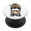 Limited Edition Leopard Messy Bun Awesome Since 1943 PopSockets Swappable PopGrip
