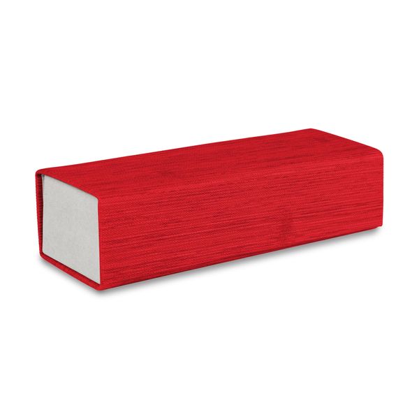 LAGO TERRA Ultra-Practical Rectangular Foldable Glasses Case - Red