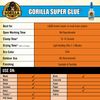 Gorilla Super Glue 15 Gram, Clear, (Pack of 5)
