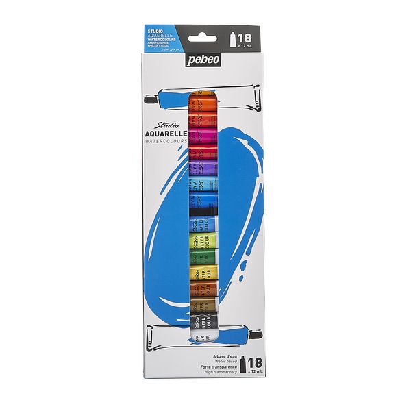 Pebeo 668410 Fine Art Painting Kit, Multicolor Watercolor, 12 ML