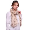 Basic Sense Butterfly Oversized Viscose Scarf, Beige