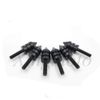 6PC BLACK BILLET ALUMINUM MOTORCYCLE SPIKED BOLT SCREW for WINDSCREEN B