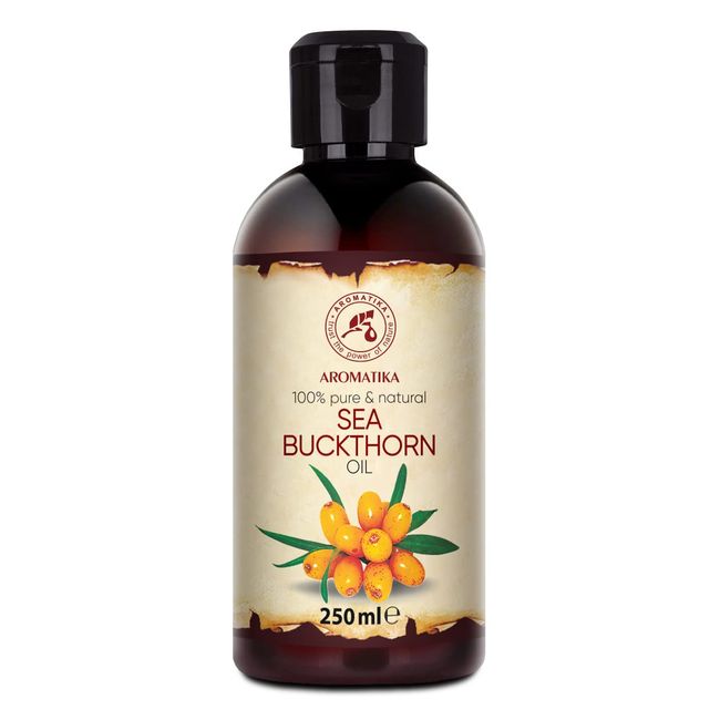 Sanddornöl 250ml - Hippophae Rhamnoides - Kaltgepresst - Sanddorn Öl - Sea Buckthorn Oil - Rein & Natürlich - Trägeröl - Pflegeöl - Body Öl - für Hautpflege - Gesicht - Körperpflege