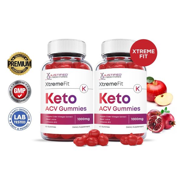 Xtreme Fit Keto ACV Gummies 1000MG Apple Cider Vinegar 120 Gummys