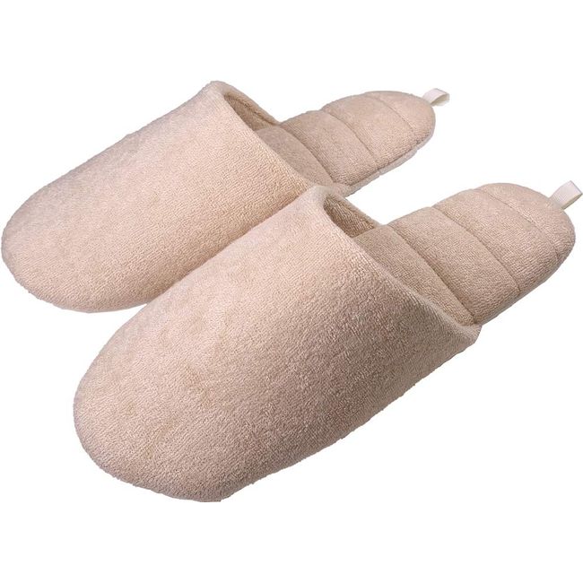 Okumura JyabJyab Slippers, Washable and Squeezable, Pile Straight, M, 8.9 - 9.6 inches (22.5 - 24.5 cm), Beige