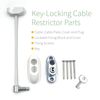 3 x Brown TruMAX Key-Locking Cable Restrictor Window Safety Security Lock