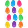 Pack of 12 Colourful Plastic Filler Eggs for Easter Egg Hunt (Multicolour)
