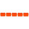 JSP Manufacturing Small Plastic Orange Pegboard Storage/Part Bins (5)