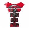 Grim Reaper Deep Red 3D Gel Domed Motorcycle Tank Pad