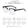 Eyeglasses Blue Light Blocking Glasses Semi-Rimless Frame Unisex Black Silver