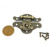 2 sets large latch hook Hinge mini Antique wood box Catch screws Decorative B24