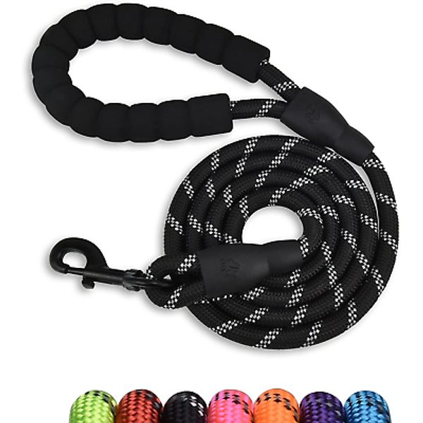 5/6 FT Strong Pet Dog Leash with Soft Padded Handle,Highly Reflective Rope for N