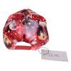 ZLYC New Starry Galaxy Sky Neon Pattern Flatbill Snapback Adjust Baseball Cap(Red),One Size