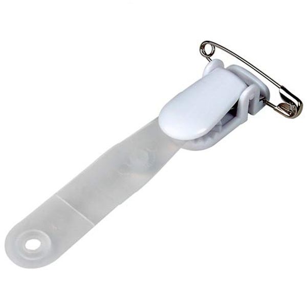 Band With Safety Pins Clips White 50 Pcs