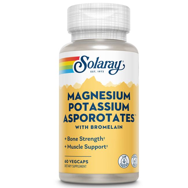 Solaray Magnesium and Potassium Asporotates w/ Bromelain | 60 VegCaps