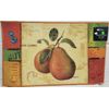 PRINTED NYLON KITCHEN RUG (nonskid back) (18" x 30") 2 PEARS & BERRIES, Cat
