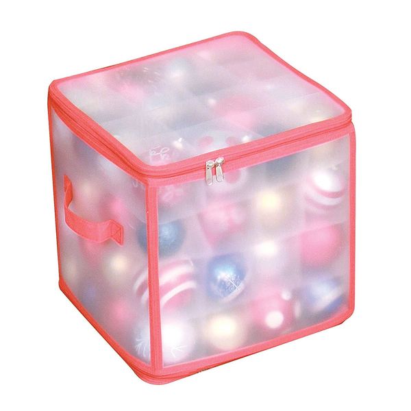 CHRISTMAS TREE 64 BAUBLE DECORATIONS STORAGE BOX by Seasons Greetings