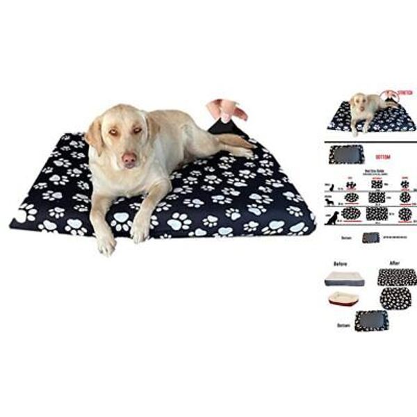 Furever Dogbed SLIPCOVER-Stretchy, Soft Pet Bed Cover Large-48"x30"x6" Black