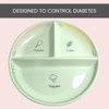 Uba DIABETIC Portion Control Plate (PORCELAIN) with Built-in Measurements