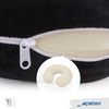 Petex Velours Nackenrolle schwarz