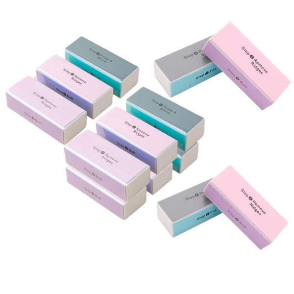 12 PCS 4 Way Nail Buffer Blocks Professional Nail Files Buffer Sanding Block Buffer Sanding Block Nail Art Tool for Shaping Smoothing and Polishing Nails