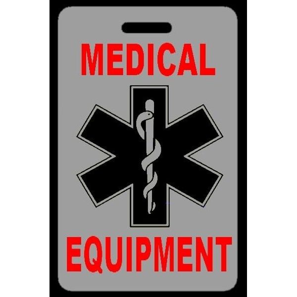 Lo-Viz Gray Medical Equipment Bag Tag