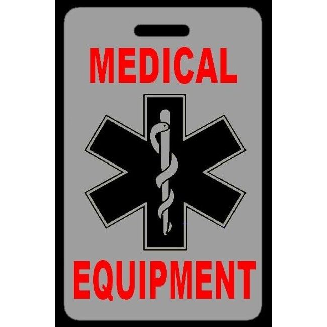 Lo-Viz Gray Medical Equipment Bag Tag