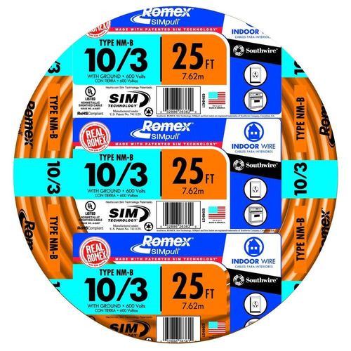Woods 63948421 25' 10-3 NMW/G Wire