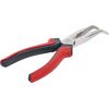 Kraftmann 338 Long Nose Pliers Bent, Black/Red/Silver, 200 mm