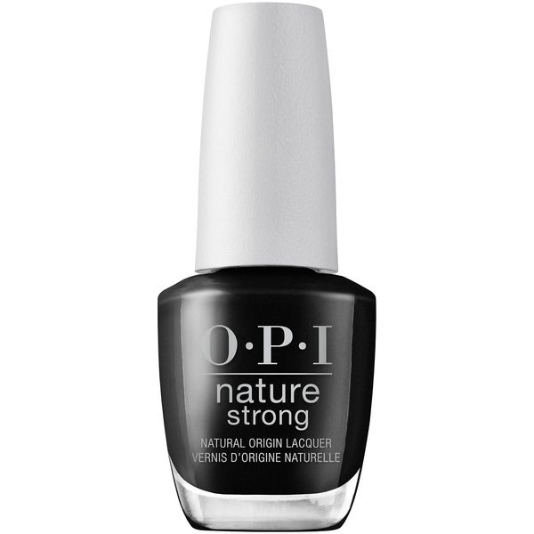 OPI Nature Strong Nail Polish | Quick Dry Vegan Nail Varnish with Long-Lasting Results | Made with Natural Ingredients | Dark Shades | Onyx Skies | 15 ml