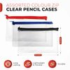 Janrax 8x5 inch Black Zip Clear Exam Pencil Case