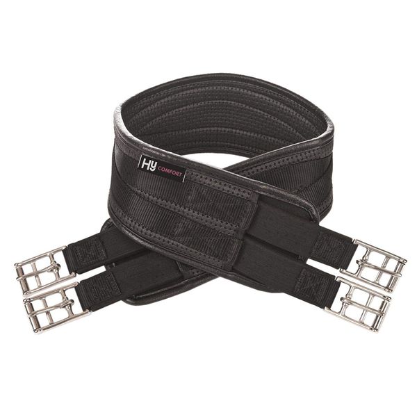 Hy PVC Waffle Girths - Elasticated Both Ends 44" Black
