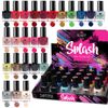 Splash 24 x Nail Polish Varnish Set 24 Different Modern Colours Quick Drying (Set B)